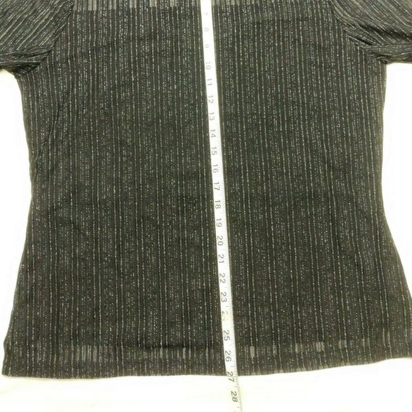 NWT INC Black Silver Mock-Neck Shine Top XXL - Picture 11 of 13